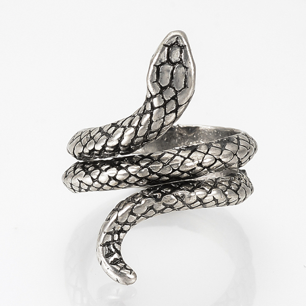 PandaHall Alloy Finger Rings, Wide Band Rings, Snake, Antique Silver, US Size 6(16.5mm) Alloy
PandaHall Alloy Finger Rings, Wide Band Rings, Snake, Antique Silver, US Size 6(16.5mm) Alloy