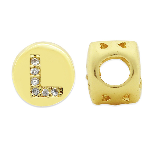 PandaHall Brass Micro Pave Clear Cubic Zirconia Beads, Flat Round with Letter, Letter.L, 7.5x6.5mm, Hole: 3.5mm, 3pcs/bag Brass+Cubic...
PandaHall Brass Micro Pave Clear Cubic Zirconia Beads, Flat Round with Letter, Letter.L, 7.5x6.5mm, Hole: 3.5mm, 3pcs/bag Brass+Cubic...