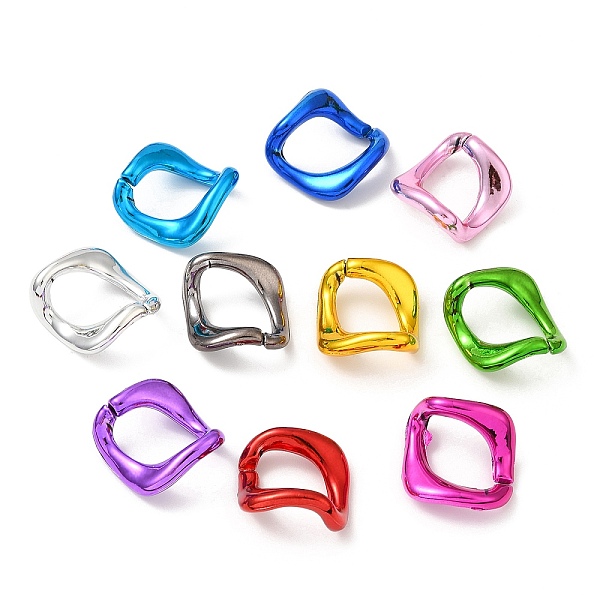 PandaHall UV Plated Acrylic Linking Rings, Quick Link Connectors, Square, Mixed Color, 32x30x6mm, Inner Diameter: 22x14.5mm Acrylic Square
PandaHall UV Plated Acrylic Linking Rings, Quick Link Connectors, Square, Mixed Color, 32x30x6mm, Inner Diameter: 22x14.5mm Acrylic Square