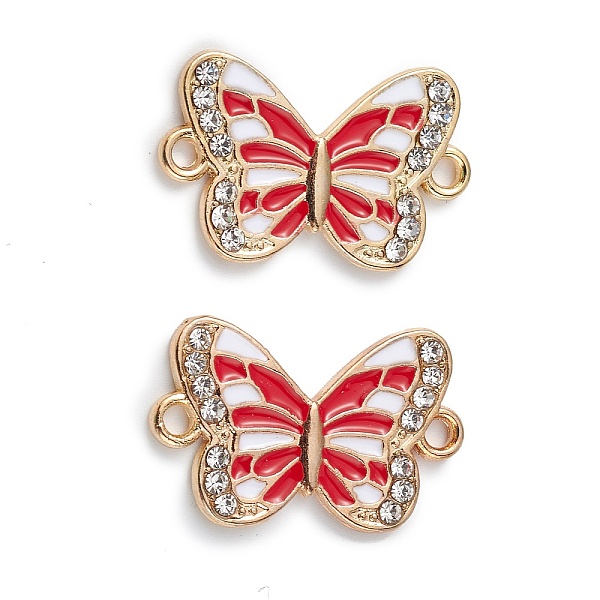 PandaHall Alloy Enamel Connector Charms, Butterfly Links with Crystal Rhinestone, Light Gold, Cadmium Free & Nickel Free & Lead Free, Red...
PandaHall Alloy Enamel Connector Charms, Butterfly Links with Crystal Rhinestone, Light Gold, Cadmium Free & Nickel Free & Lead Free, Red...