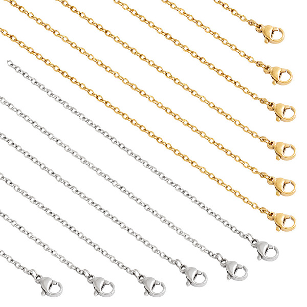 PandaHall 20Pcs 2 Colors 304 Stainless Steel Cable Chain Necklaces Set, for Beadable Necklace Making, Golden & Stainless Steel Color, 17.72...
PandaHall 20Pcs 2 Colors 304 Stainless Steel Cable Chain Necklaces Set, for Beadable Necklace Making, Golden & Stainless Steel Color, 17.72...