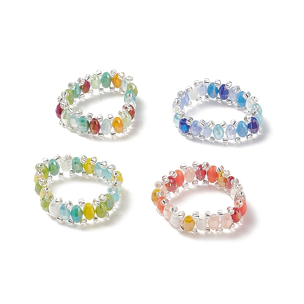 PandaHall 4Pcs 4 Color Glass & Brass Braided Bead Finger Rings Set, Stretch Rings for Women, Mixed Color, Inner Diameter: 17.8mm, 1Pc/style..., Multicolor
PandaHall 4Pcs 4 Color Glass & Brass Braided Bead Finger Rings Set, Stretch Rings for Women, Mixed Color, Inner Diameter: 17.8mm, 1Pc/style..., Multicolor