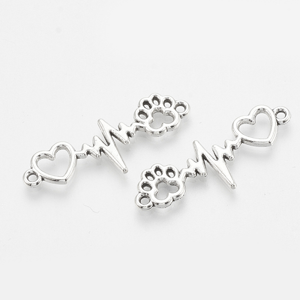 PandaHall Tibetan Style Alloy Links connectors, Heart with Foot Print, Cadmium Free & Lead Free,, Antique Silver, 34x12x2mm, Hole: 1.5mm...
PandaHall Tibetan Style Alloy Links connectors, Heart with Foot Print, Cadmium Free & Lead Free,, Antique Silver, 34x12x2mm, Hole: 1.5mm...