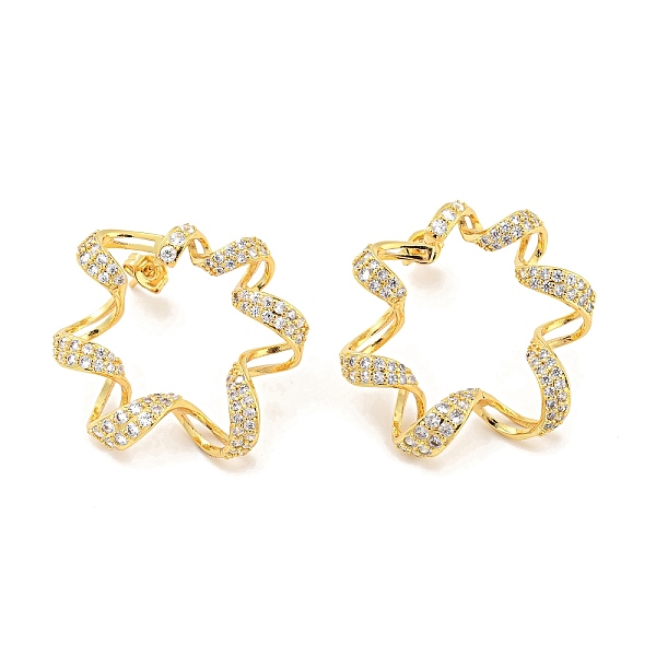 PandaHall Twist Ring Rack Plating Brass Micro Pave Cubic Zirconia Stud Earrings, Long-Lasting Plated, Cadmium Free & Lead Free, Real 18K..., Clear
PandaHall Twist Ring Rack Plating Brass Micro Pave Cubic Zirconia Stud Earrings, Long-Lasting Plated, Cadmium Free & Lead Free, Real 18K..., Clear
