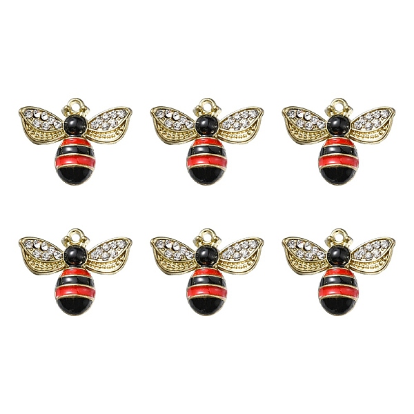 PandaHall 6Pcs Rack Plating Alloy Enamel Pendants, with Crystal Rhinestone, Cadmium Free & Nickel Free & Lead Free, Light Gold, Bees, Orange...
PandaHall 6Pcs Rack Plating Alloy Enamel Pendants, with Crystal Rhinestone, Cadmium Free & Nickel Free & Lead Free, Light Gold, Bees, Orange...