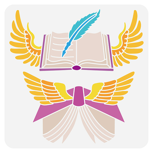 PandaHall FINGERINSPIRE Book with Wings Painting Stencil 11.8x11.8inch Reusable Wings of Angels Template DIY Art Quill Pen Stencil Book...
PandaHall FINGERINSPIRE Book with Wings Painting Stencil 11.8x11.8inch Reusable Wings of Angels Template DIY Art Quill Pen Stencil Book...