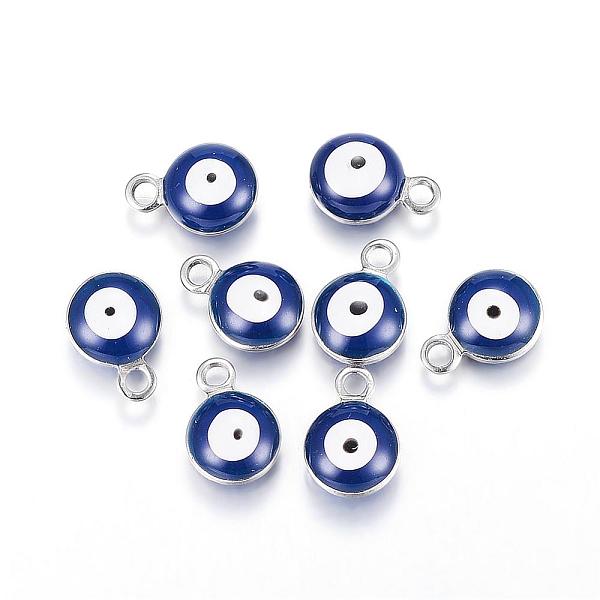 PandaHall 304 Stainless Steel Enamel Charms, Flat Round with Evil Eye, Stainless Steel Color, Medium Blue, 8.5x6x4mm, Hole: 1mm Stainless...
PandaHall 304 Stainless Steel Enamel Charms, Flat Round with Evil Eye, Stainless Steel Color, Medium Blue, 8.5x6x4mm, Hole: 1mm Stainless...