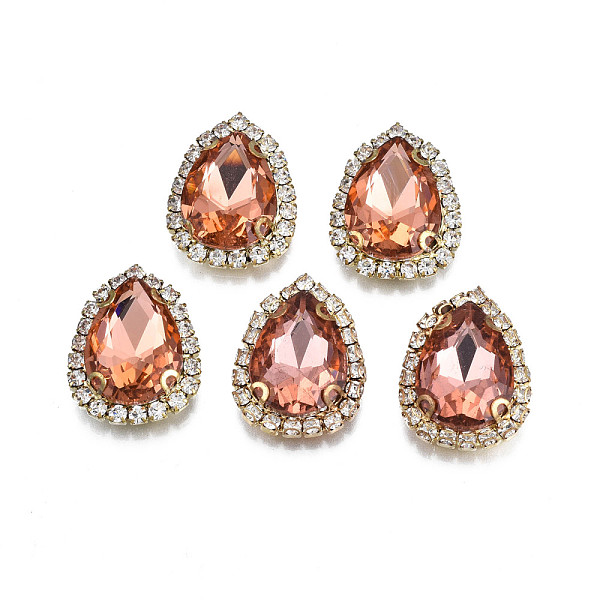 PandaHall Sew on Rhinestone, Transparent Glass Rhinestone, with Brass Prong Settings, Faceted, Teardrop, Dark Salmon, 23x17.5x6.5mm, Hole..., Clear
PandaHall Sew on Rhinestone, Transparent Glass Rhinestone, with Brass Prong Settings, Faceted, Teardrop, Dark Salmon, 23x17.5x6.5mm, Hole..., Clear