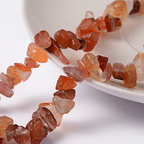 PandaHall Gemstone Beads Strands, Natural Carnelian, Orange Red, 5~8mm, Hole: 0.3mm, 32~34 inch Carnelian Chip Red
PandaHall Gemstone Beads Strands, Natural Carnelian, Orange Red, 5~8mm, Hole: 0.3mm, 32~34 inch Carnelian Chip Red
