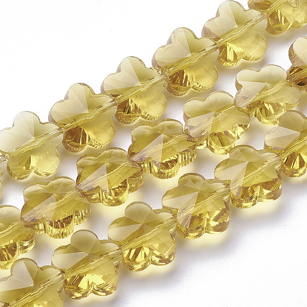PandaHall Transparent Glass Beads, Faceted, Plum Blossom, Light Khaki, 10x10x7mm, Hole: 1mm Glass Flower
PandaHall Transparent Glass Beads, Faceted, Plum Blossom, Light Khaki, 10x10x7mm, Hole: 1mm Glass Flower