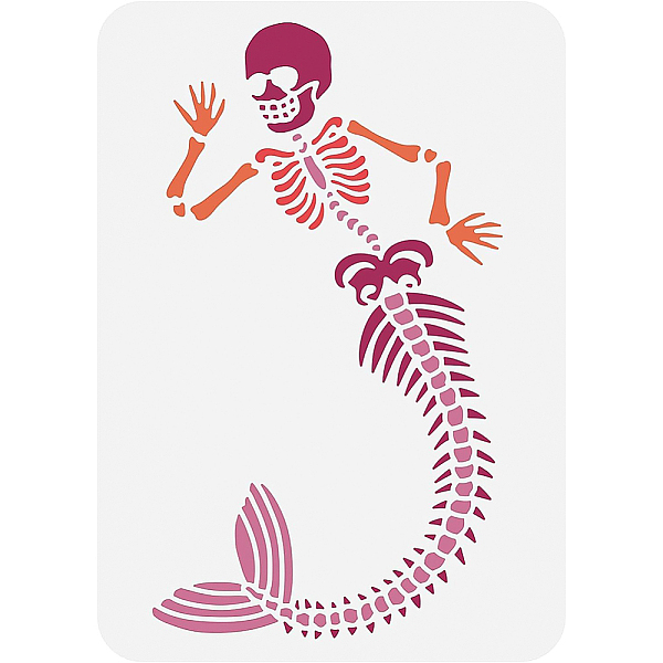PandaHall BENECREAT Mermaid Skeleton Stencil, Reusable Skeleton Drawing Templates for Painting on Wood Large Stencils for Painting Furniture...
PandaHall BENECREAT Mermaid Skeleton Stencil, Reusable Skeleton Drawing Templates for Painting on Wood Large Stencils for Painting Furniture...