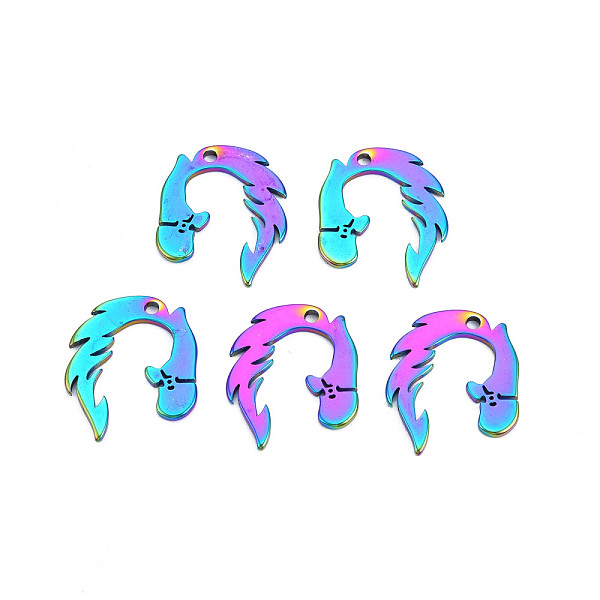 PandaHall Ion Plating(IP) 201 Stainless Steel Pendants, Lion, Rainbow Color, 24x20x1.5mm, Hole: 1.8mm 201 Stainless Steel Lion
PandaHall Ion Plating(IP) 201 Stainless Steel Pendants, Lion, Rainbow Color, 24x20x1.5mm, Hole: 1.8mm 201 Stainless Steel Lion