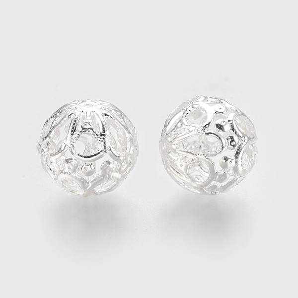 PandaHall Iron Filigree Beads, Filigree Ball, Round, Silver, 17.5x16.5mm, Hole: 1mm Iron Round Silver
PandaHall Iron Filigree Beads, Filigree Ball, Round, Silver, 17.5x16.5mm, Hole: 1mm Iron Round Silver