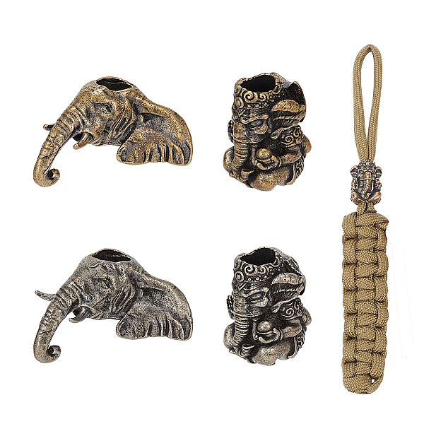 PandaHall 4Pcs 4 Style Brass EDC European Beads, Parachute String Beads, Large Hole Beads, for Knife Lanyard Keychain Bracelet, Elephant...
PandaHall 4Pcs 4 Style Brass EDC European Beads, Parachute String Beads, Large Hole Beads, for Knife Lanyard Keychain Bracelet, Elephant...