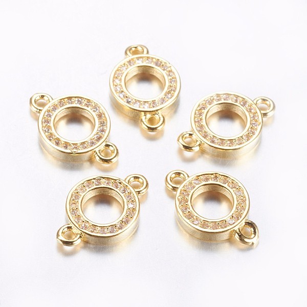 PandaHall Long-Lasting Plated Brass Micro Pave Cubic Zirconia Links, Clear, Ring, Real 18K Gold Plated, 14.5x9.5x2mm, Hole: 1.5mm...
PandaHall Long-Lasting Plated Brass Micro Pave Cubic Zirconia Links, Clear, Ring, Real 18K Gold Plated, 14.5x9.5x2mm, Hole: 1.5mm...