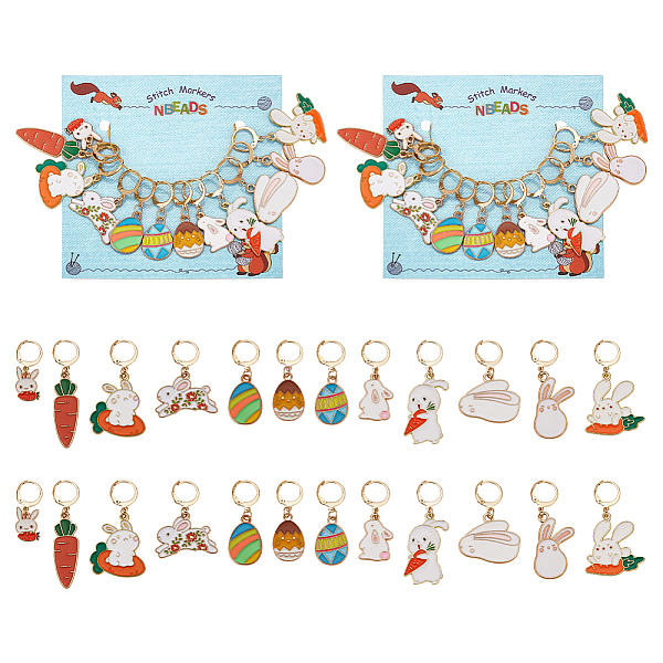 PandaHall Easter Theme Alloy Enamel Pendant Stitch Markers, Crochet Leverback Hoop Charms, Locking Stitch Marker with Wine Glass Charm Ring..., Multicolor
PandaHall Easter Theme Alloy Enamel Pendant Stitch Markers, Crochet Leverback Hoop Charms, Locking Stitch Marker with Wine Glass Charm Ring..., Multicolor