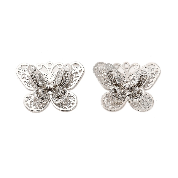 PandaHall Brass Pendants, with Rhinestone, Butterfly Charm, Platinum, 21.5x28x6mm, Hole: 1.4mm Brass+Rhinestone Butterfly
PandaHall Brass Pendants, with Rhinestone, Butterfly Charm, Platinum, 21.5x28x6mm, Hole: 1.4mm Brass+Rhinestone Butterfly