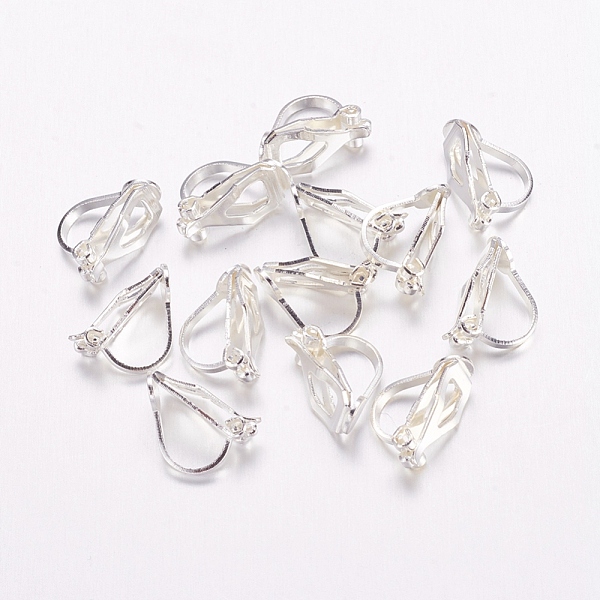 PandaHall Brass Clip-on Earring Findings, for non-pierced ears, Silver Color Plated, about 6mm wide, 13mm long, 8mm thick Brass
PandaHall Brass Clip-on Earring Findings, for non-pierced ears, Silver Color Plated, about 6mm wide, 13mm long, 8mm thick Brass