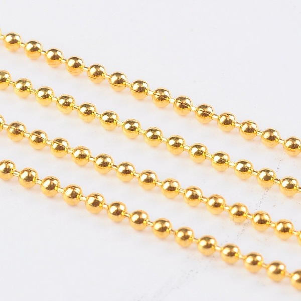 PandaHall Iron Ball Bead Chains, Soldered, with Spool, Nice for Jewelry Making, Cadmium Free & Nickel Free & Lead Free, Golden, 1.5mm, about...
PandaHall Iron Ball Bead Chains, Soldered, with Spool, Nice for Jewelry Making, Cadmium Free & Nickel Free & Lead Free, Golden, 1.5mm, about...