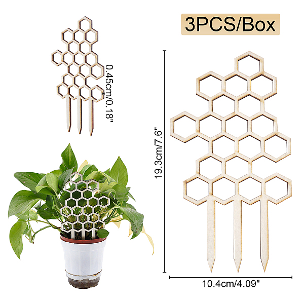 PandaHall AHANDMAKER 3 Pack Honeycomb Shape Plant Trellis, 19.3cm Wooden Indoor Garden Trellis for Potted Plant Flower Stem Vines Climbing...
PandaHall AHANDMAKER 3 Pack Honeycomb Shape Plant Trellis, 19.3cm Wooden Indoor Garden Trellis for Potted Plant Flower Stem Vines Climbing...