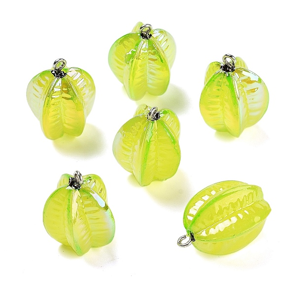 PandaHall AB Color Resin Pendants, Fruit Charms with Platinum Plated Iron Loops, Carambola, 17~18x19~20x19.5mm, Hole: 2mm Iron+Resin...
PandaHall AB Color Resin Pendants, Fruit Charms with Platinum Plated Iron Loops, Carambola, 17~18x19~20x19.5mm, Hole: 2mm Iron+Resin...