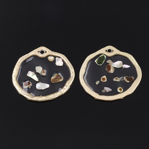 PandaHall Epoxy Resin Pendants, with Shell and Alloy Findings, Flat Round, Colorful, Matte Gold Color, 21.5x23x1mm, Hole: 1.5mm Alloy+Epoxy...
PandaHall Epoxy Resin Pendants, with Shell and Alloy Findings, Flat Round, Colorful, Matte Gold Color, 21.5x23x1mm, Hole: 1.5mm Alloy+Epoxy...