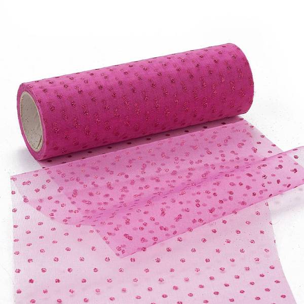 PandaHall Glitter Deco Mesh Ribbons, Tulle Fabric, for Wedding Party Decoration, Skirts Decoration Making, Medium Violet Red, 5.90~5.94 inch...
PandaHall Glitter Deco Mesh Ribbons, Tulle Fabric, for Wedding Party Decoration, Skirts Decoration Making, Medium Violet Red, 5.90~5.94 inch...