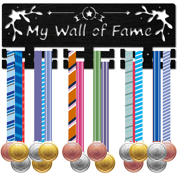 PandaHall Fashion Wood Medal Hanger Holder, 2 Line Display Wall Rack, with Screws & Anchor Plug, Black, Word, 150x400mm, Hole: 5mm Wood Word...
PandaHall Fashion Wood Medal Hanger Holder, 2 Line Display Wall Rack, with Screws & Anchor Plug, Black, Word, 150x400mm, Hole: 5mm Wood Word...