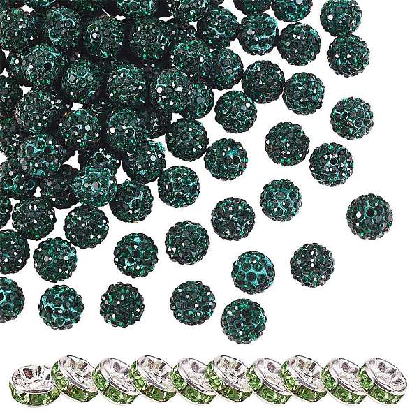 PandaHall 100Pcs Polymer Clay Rhinestone Round Beads, with 10Pcs Brass Rhinestone Spacer Beads, Emerald, PP13(1.9~2mm), 6 Rows Rhinestone..., Green
PandaHall 100Pcs Polymer Clay Rhinestone Round Beads, with 10Pcs Brass Rhinestone Spacer Beads, Emerald, PP13(1.9~2mm), 6 Rows Rhinestone..., Green