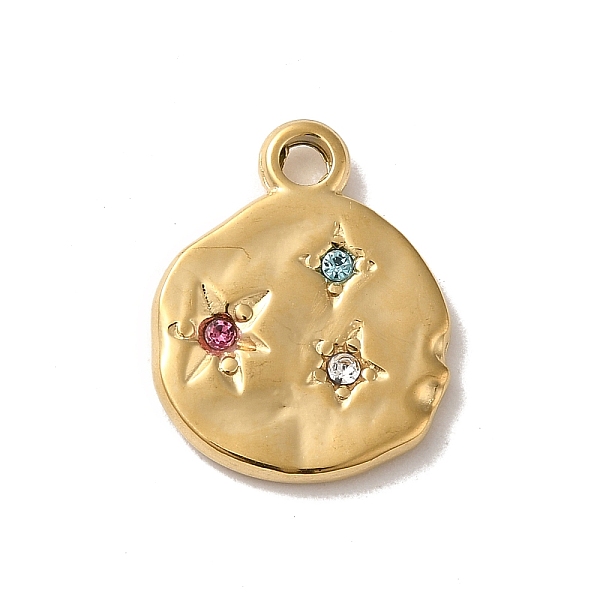 PandaHall 304 Stainless Steel Pendants, with Colorful Rhinestone, Flat Round with Star Charm, Real 14K Gold Plated, 18.5x15x2mm, Hole: 2mm..., Multicolor
PandaHall 304 Stainless Steel Pendants, with Colorful Rhinestone, Flat Round with Star Charm, Real 14K Gold Plated, 18.5x15x2mm, Hole: 2mm..., Multicolor