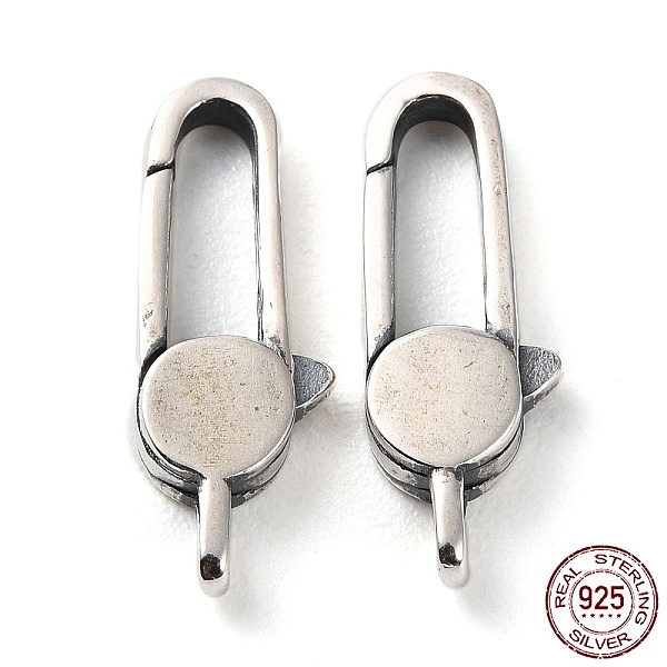 PandaHall 925 Thailand Sterling Silver Lobster Claw Clasps, Flat Round, Antique Silver, 21x7.5x3.5mm, Hole: 3x1.5mm Sterling Silver Flat...
PandaHall 925 Thailand Sterling Silver Lobster Claw Clasps, Flat Round, Antique Silver, 21x7.5x3.5mm, Hole: 3x1.5mm Sterling Silver Flat...