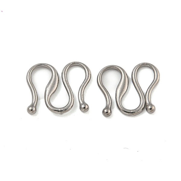 PandaHall 304 Stainless Steel S-Hook Clasps, Stainless Steel Color, 9x12x1.5mm 304 Stainless Steel
PandaHall 304 Stainless Steel S-Hook Clasps, Stainless Steel Color, 9x12x1.5mm 304 Stainless Steel