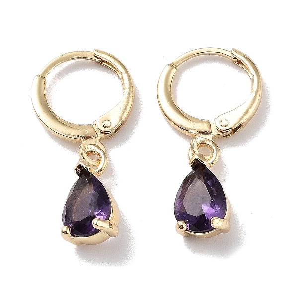 PandaHall Real 18K Gold Plated Brass Dangle Hoop Earrings, with Glass, Teardrop, Purple, 26x6mm Glass Teardrop Purple
PandaHall Real 18K Gold Plated Brass Dangle Hoop Earrings, with Glass, Teardrop, Purple, 26x6mm Glass Teardrop Purple