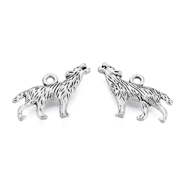 PandaHall Tibetan Style Alloy Pendants, Cadmium Free & Lead Free, Wolf, Antique Silver, 18.5x26x4mm, Hole: 2mm, about 403pcs/1000g Alloy...
PandaHall Tibetan Style Alloy Pendants, Cadmium Free & Lead Free, Wolf, Antique Silver, 18.5x26x4mm, Hole: 2mm, about 403pcs/1000g Alloy...