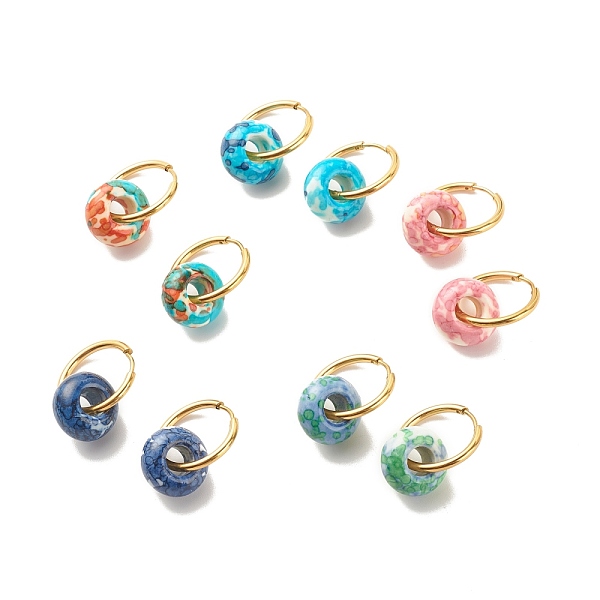 PandaHall Rondelle Natural Ocean White Jade Dangle Hoop Earrings, 304 Stainless Steel Jewelry for Women, Mixed Color, 27mm, Pin: 1mm White..., Multicolor
PandaHall Rondelle Natural Ocean White Jade Dangle Hoop Earrings, 304 Stainless Steel Jewelry for Women, Mixed Color, 27mm, Pin: 1mm White..., Multicolor