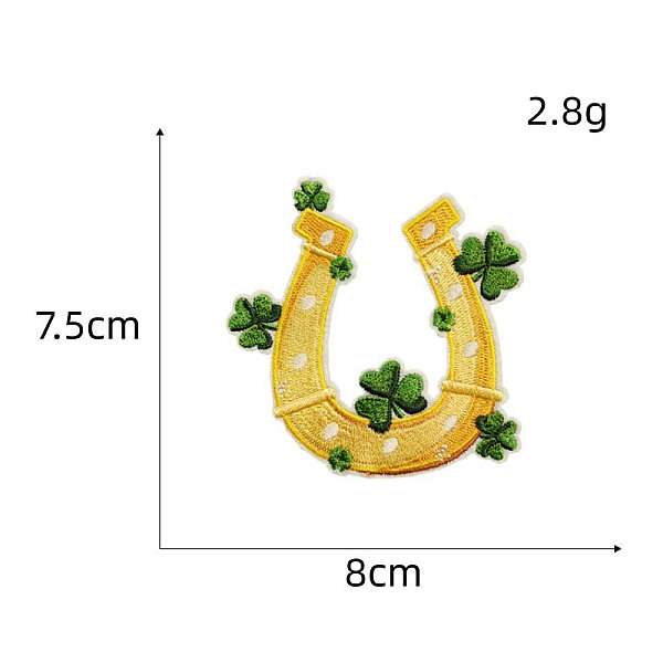 PandaHall Saint Patrick's Day Computerized Embroidery Cloth Iron on/Sew on Patches, Appliques, Horse Shoe, 75x80mm Polyester Horse
PandaHall Saint Patrick's Day Computerized Embroidery Cloth Iron on/Sew on Patches, Appliques, Horse Shoe, 75x80mm Polyester Horse