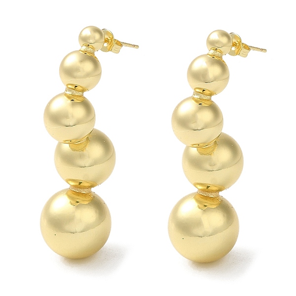 PandaHall Rack Plating Brass Round Ball Dangle Stud Earrings, Long-Lasting Plated, Real 18K Gold Plated, 43x13.5mm Brass Round
PandaHall Rack Plating Brass Round Ball Dangle Stud Earrings, Long-Lasting Plated, Real 18K Gold Plated, 43x13.5mm Brass Round