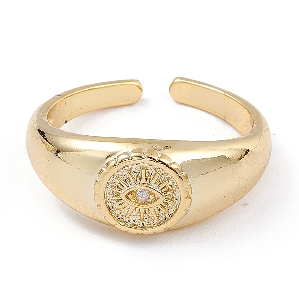 PandaHall Brass Clear Cubic Zirconia Cuff Rings, Open Rings, Long-Lasting Plated, Flat Round with Eye, Real 18K Gold Plated, 2~8.5mm, Inner...
PandaHall Brass Clear Cubic Zirconia Cuff Rings, Open Rings, Long-Lasting Plated, Flat Round with Eye, Real 18K Gold Plated, 2~8.5mm, Inner...