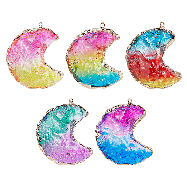 PandaHall CHGCRAFT 5Pcs 5 Colors Two Tone Glass Pendants, with Light Gold Plated Stainless Steel Findings, Moon, Colorful, 44.5x37x14mm...
PandaHall CHGCRAFT 5Pcs 5 Colors Two Tone Glass Pendants, with Light Gold Plated Stainless Steel Findings, Moon, Colorful, 44.5x37x14mm...