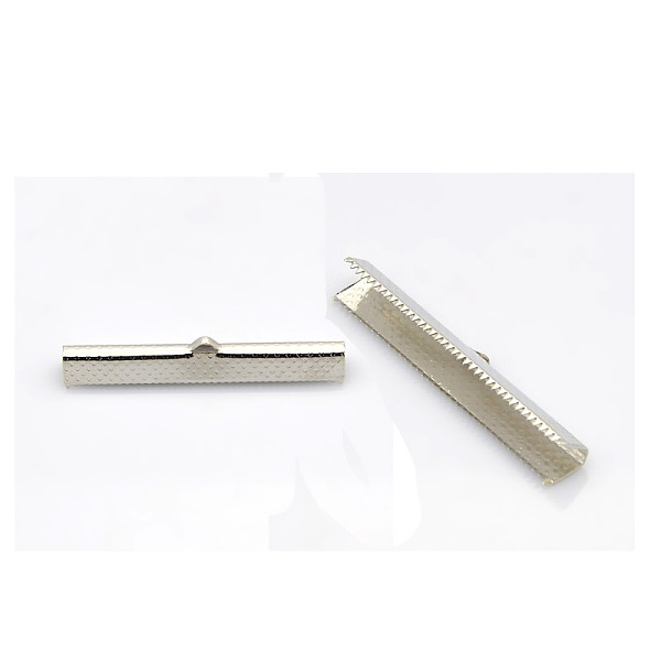 PandaHall Rectangle Plating Iron Ribbon Crimp Ends, Platinum, 7x45mm, Hole: 1x2.5mm Iron
PandaHall Rectangle Plating Iron Ribbon Crimp Ends, Platinum, 7x45mm, Hole: 1x2.5mm Iron