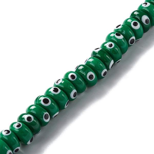 PandaHall Handmade Evil Eye Lampwork Beads, Flat Round, Green, 9.5~10.5x5~5.5mm, Hole: 3.5~4mm, about 30pcs/strand, 5.71~5.91 inch...
PandaHall Handmade Evil Eye Lampwork Beads, Flat Round, Green, 9.5~10.5x5~5.5mm, Hole: 3.5~4mm, about 30pcs/strand, 5.71~5.91 inch...