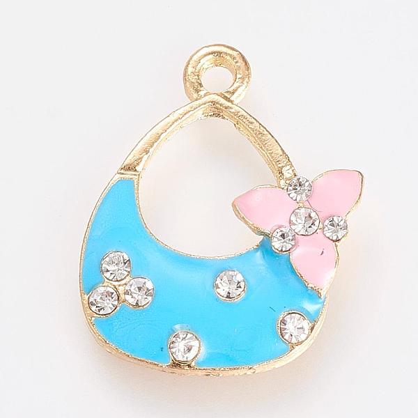 PandaHall Enamel Style Alloy Rhinestone Pendants, HandBag, Deep Sky Blue, 23x17x3mm, Hole: 2mm Alloy Rhinestone+Enamel Bag Clear
PandaHall Enamel Style Alloy Rhinestone Pendants, HandBag, Deep Sky Blue, 23x17x3mm, Hole: 2mm Alloy Rhinestone+Enamel Bag Clear