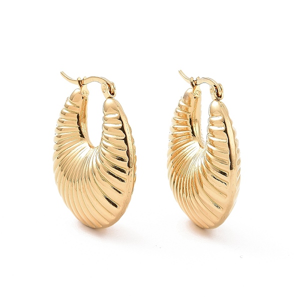 PandaHall Ion Plating(IP) 304 Stainless Steel Hoop Earrings, Hypoallergenic Earrings, Textured, Moon Shape, Real 24K Gold Plated, 32x29x10mm...
PandaHall Ion Plating(IP) 304 Stainless Steel Hoop Earrings, Hypoallergenic Earrings, Textured, Moon Shape, Real 24K Gold Plated, 32x29x10mm...