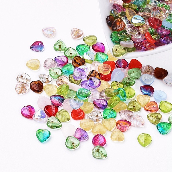 PandaHall Czech Glass Beads, Electroplated/Dyed/Transparent, Leaf, Mixed Color, 9.5x8.5x3mm, Hole: 0.8mm, about 237~243pcs/bag Czech Glass..., Multicolor
PandaHall Czech Glass Beads, Electroplated/Dyed/Transparent, Leaf, Mixed Color, 9.5x8.5x3mm, Hole: 0.8mm, about 237~243pcs/bag Czech Glass..., Multicolor