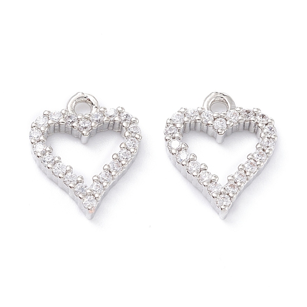 PandaHall Rack Plating Brass Micro Pave Cubic Zirconia Charms, Long-Lasting Plated, Heart, Platinum, 12.5x10.5x2mm, Hole: 1.4mm Brass+Cubic..., Clear
PandaHall Rack Plating Brass Micro Pave Cubic Zirconia Charms, Long-Lasting Plated, Heart, Platinum, 12.5x10.5x2mm, Hole: 1.4mm Brass+Cubic..., Clear