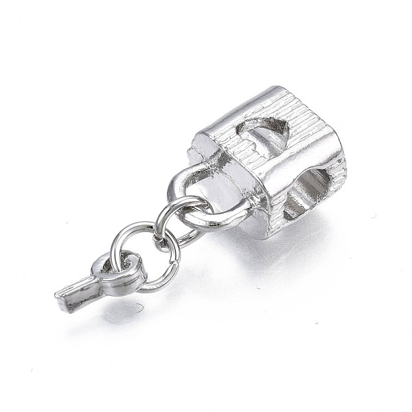 PandaHall Rack Plating Alloy European Dangle Charms, with Jump Ring, Large Hole Pendants, Cadmium Free & Nickel Free & Lead Free, Lock with...
PandaHall Rack Plating Alloy European Dangle Charms, with Jump Ring, Large Hole Pendants, Cadmium Free & Nickel Free & Lead Free, Lock with...
