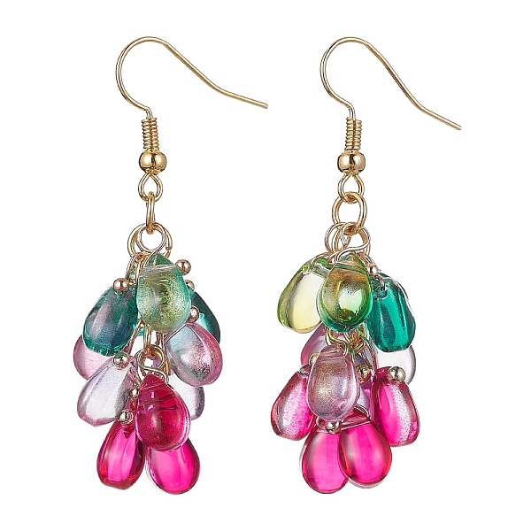 PandaHall Glass Teardrop Dangle Earrings, Cluster Earrings, Colorful, 50mm Glass Teardrop Multicolor
PandaHall Glass Teardrop Dangle Earrings, Cluster Earrings, Colorful, 50mm Glass Teardrop Multicolor
