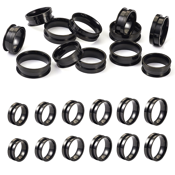PandaHall 12Pcs 6 Size 201 Stainless Steel Grooved Finger Ring Settings, Ring Core Blank, for Inlay Ring Jewelry Making, Gunmetal, Inner...
PandaHall 12Pcs 6 Size 201 Stainless Steel Grooved Finger Ring Settings, Ring Core Blank, for Inlay Ring Jewelry Making, Gunmetal, Inner...