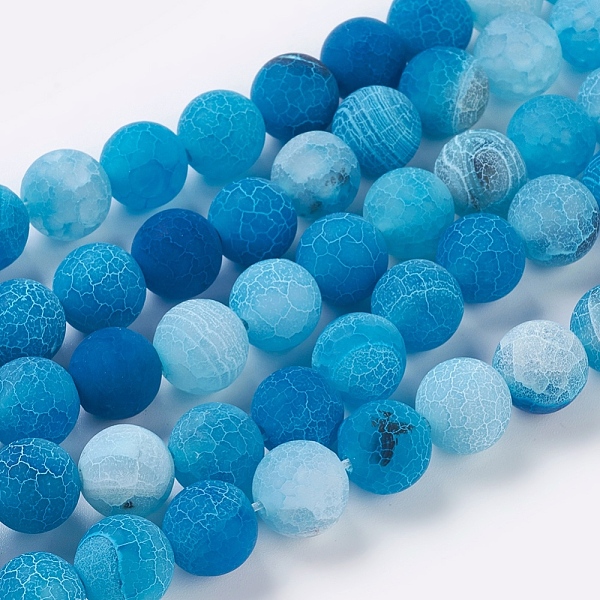 PandaHall Natural Crackle Agate Beads Strands, Dyed, Round, Grade A, Cornflower Blue, 10mm, Hole: 1mm, about 39pcs/strand, 14.9 inch Crackle...
PandaHall Natural Crackle Agate Beads Strands, Dyed, Round, Grade A, Cornflower Blue, 10mm, Hole: 1mm, about 39pcs/strand, 14.9 inch Crackle...