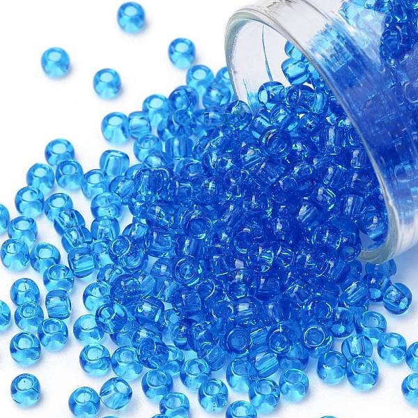 PandaHall TOHO Round Seed Beads, Japanese Seed Beads, (3B) Transparent Dark Aquamarine, 8/0, 3mm, Hole: 1mm, about 220pcs/10g Glass Cyan
PandaHall TOHO Round Seed Beads, Japanese Seed Beads, (3B) Transparent Dark Aquamarine, 8/0, 3mm, Hole: 1mm, about 220pcs/10g Glass Cyan